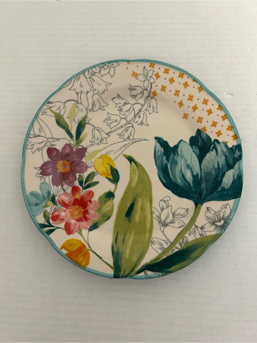 Pioneer Woman, Floral Ceramic 8.5 ‘ Plates - Multicolor/ set of 2/ original ones